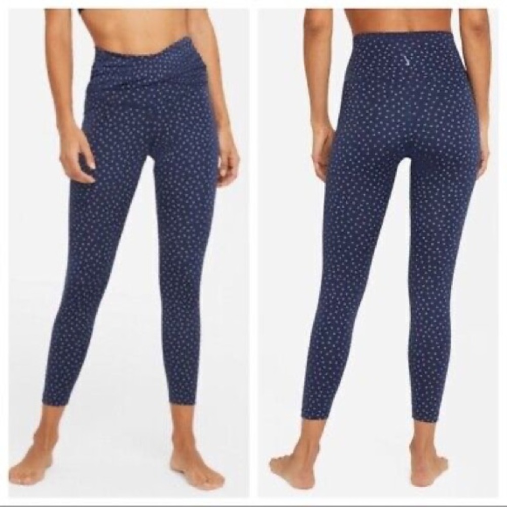 Nike Yoga Polka-Dot Twist High-Waisted Ankle Leggings